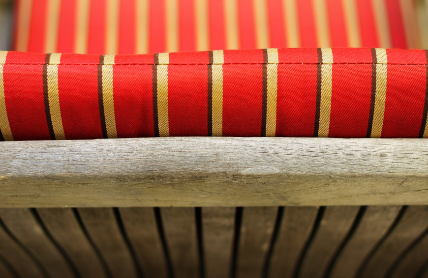 Striped Fabric Chair Cushions