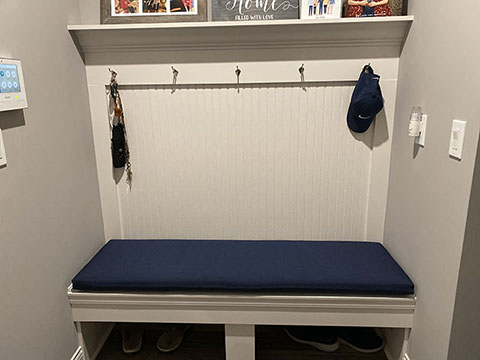 Cushion for custom bench.