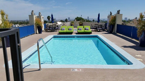 Chaise cushions for rooftop pool