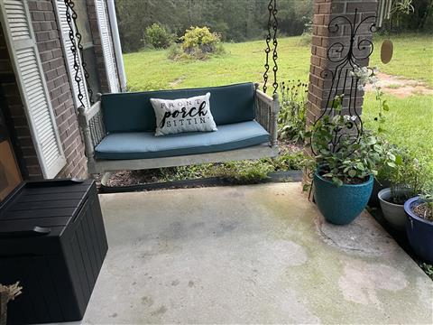 Porch swing cushions