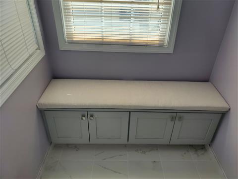 Bench seat in bathroom