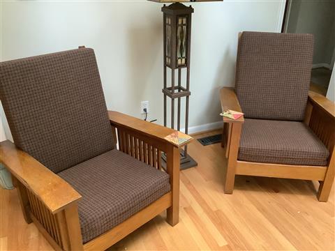 My fireplace room new upholstered chairs