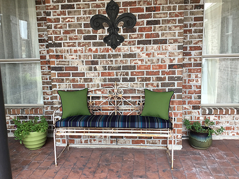 Bench cushions for the patio