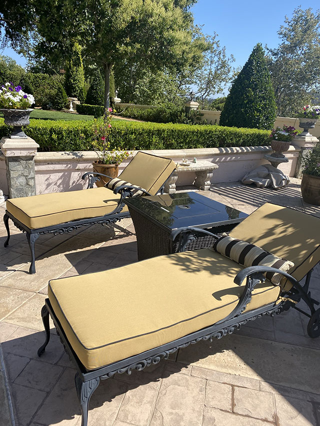 Lovely chaise cushions