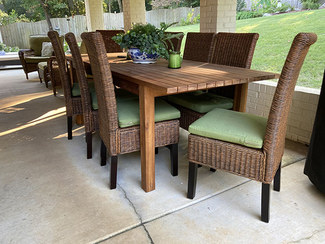 Porch dining cushions