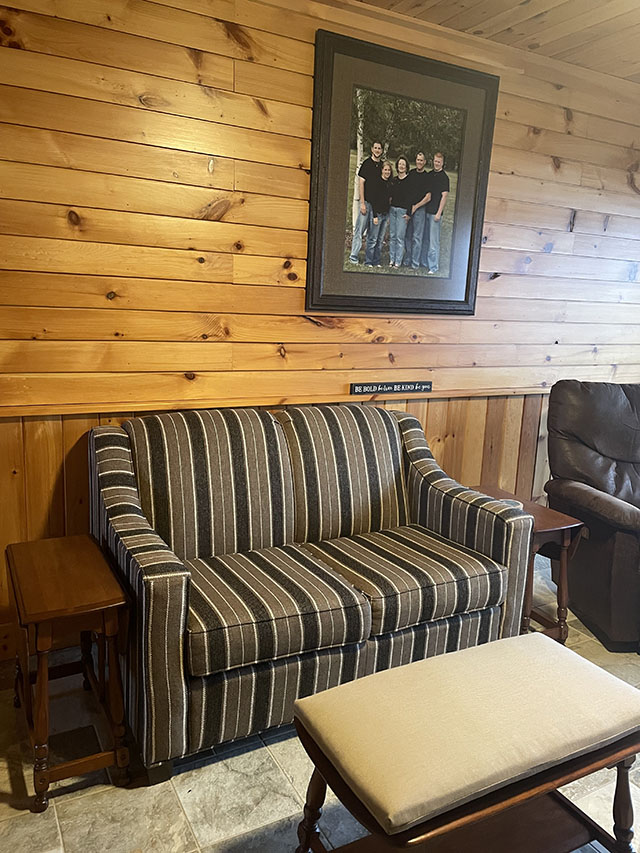 Customer ordered in waterfall bench cushion to be used an ottoman.