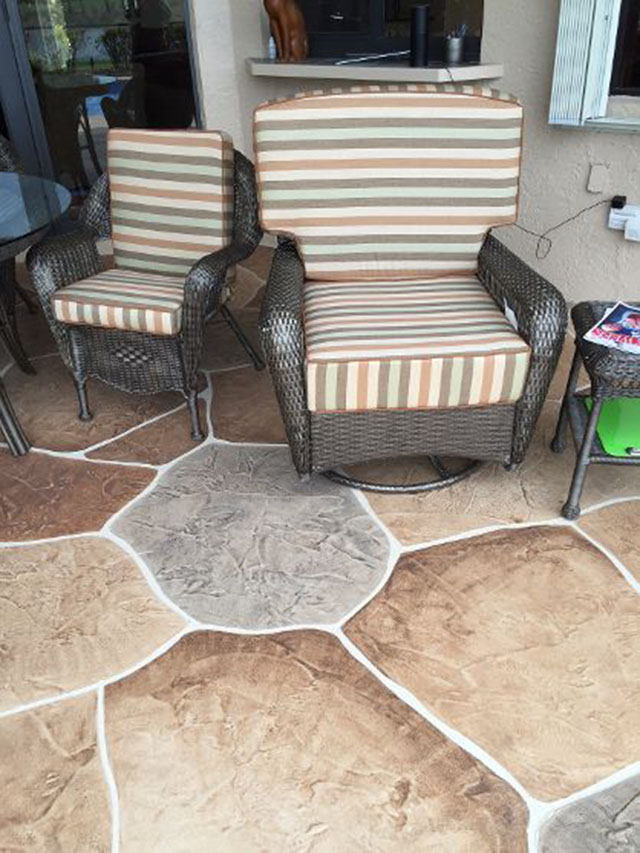 Chair cushions made by template sent in by customer.