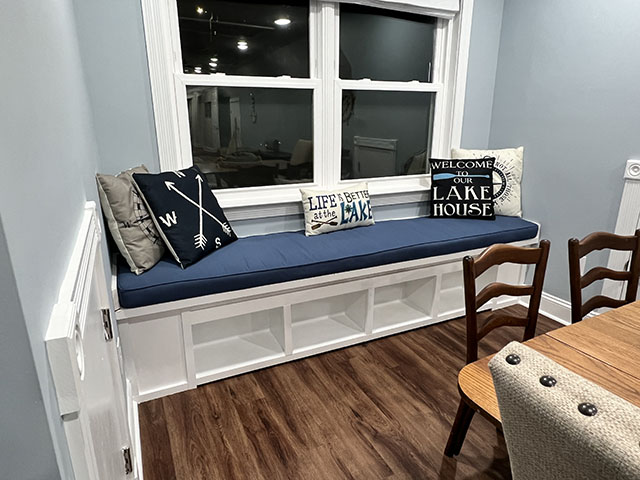 Bench-SX, 98x19.5x3, Sapphire Blue w/ Sapphire Blue trim