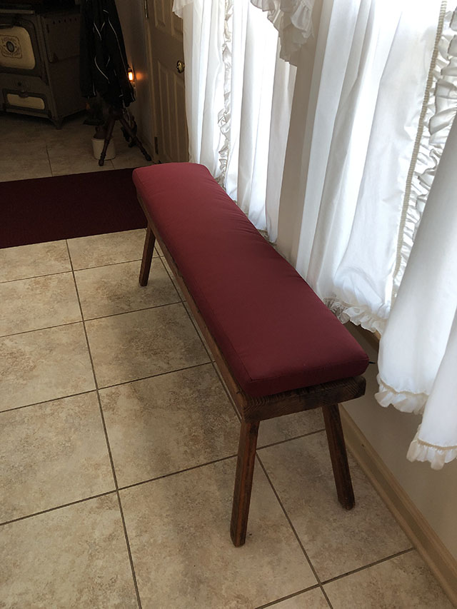 47″ Wide  x  11″ Deep  x  2″ Thick, Bench