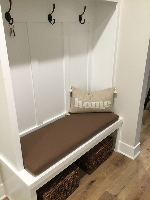 43″ Wide  x  16″ Deep  x  2″ Thick, Bench