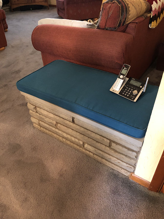 37″ Wide  x  18″ Deep  x  2″ Thick , Bench-SX ,