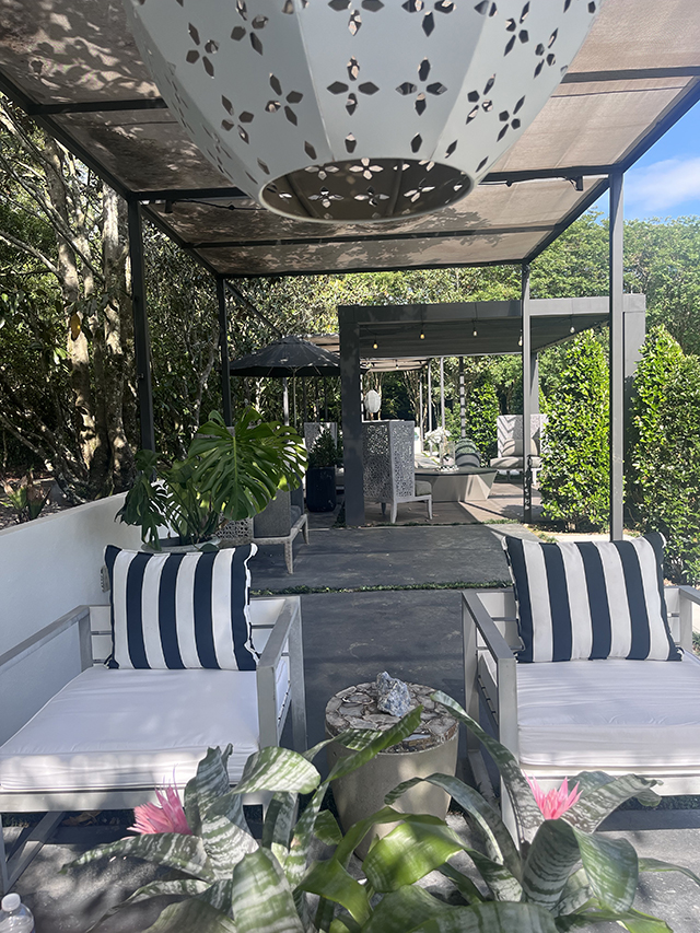 4 seat cushions in boxed construction made in 4 inches thick and with Sunbrella White fabric with White trim.