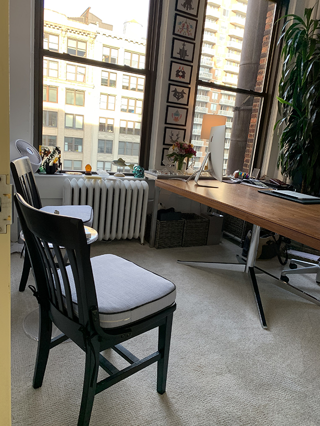 Custom boxed edge seat cushions with fabric as customer supplied material with trim.