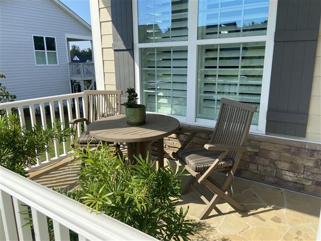 2 custom seat cushions - square corners - set in boxed construction with Sunbrella Cultivate Stone, reticulated foam with fiber batting, 2 ties at back