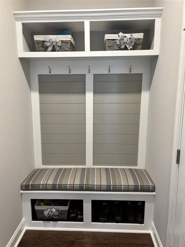 Custom bench cushion - square corners - set in boxed construction with Sunbrella Milano Char fabric and Double Welt Cast Slate trimming, polyurethane foam with fiber batting, no ties Custom bench cushion - square corners - set in boxed construction with Sunbrella Milano Char fabric and Double Welt Cast Slate trimming, polyurethane foam with fiber batting, no ties