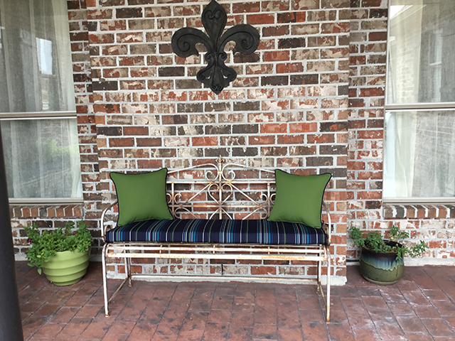 Bench cushions for the patio