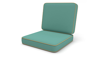 Chair Cushion With Separate Seat And Back Pads